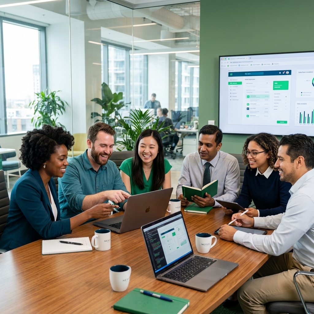 Virio Tech team collaborating on IT and business solutions
